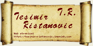 Tešimir Ristanović vizit kartica